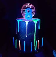 Glow Disco Ball Drip Cake